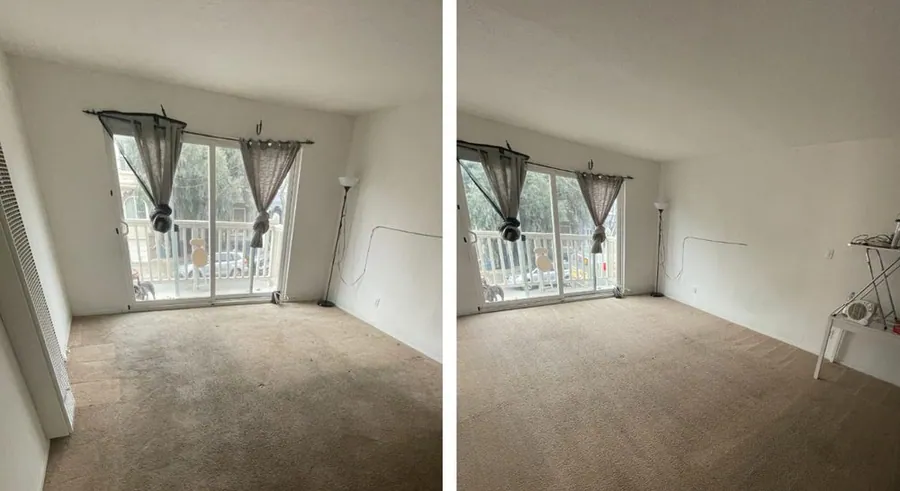 Apartment carpet cleaning before and after in San Ramon