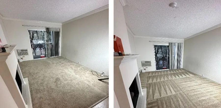 Living room carpet cleaning result in Los Gatos